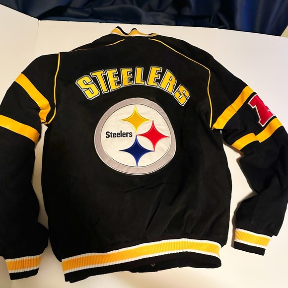 NFL Pittsburgh Steelers Heavy Varsity Jacket Size Medium - Picture 5 of 9